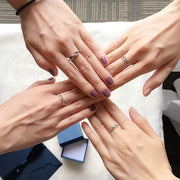 JewelOra-Infinity Love Knot Anéis para Mulheres, Personalizado, Personalizado Gravar Nome, Promessa Anel, Presentes de Aniversário, Cor Prata